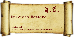 Mrkvicza Bettina névjegykártya